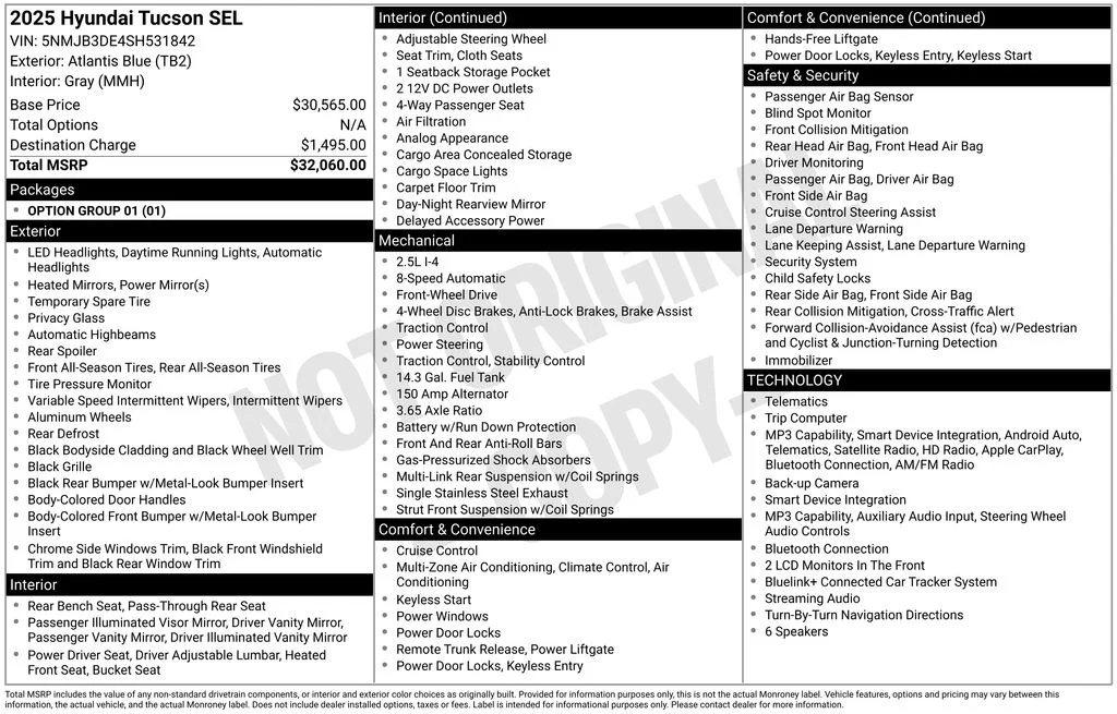 Used 2025 Blue Hyundai SEL image 5