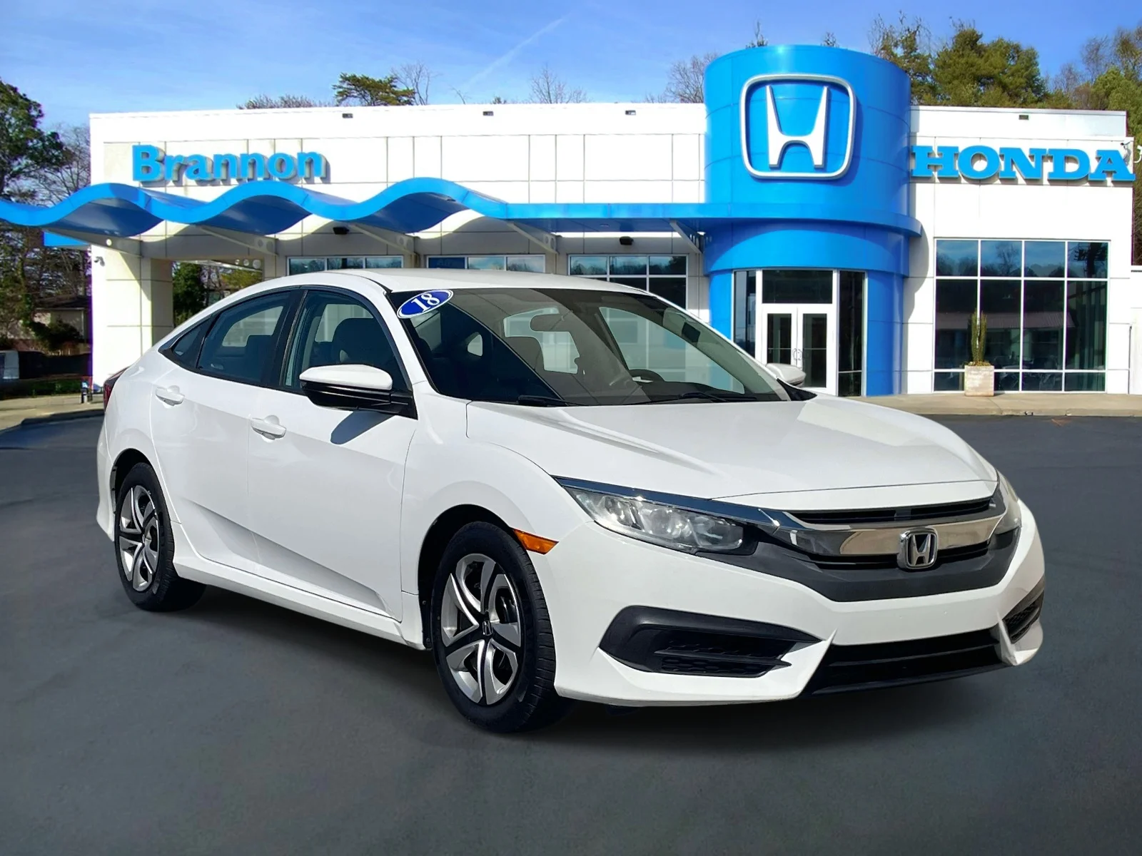 Used 2018 White Honda LX CVT image 1