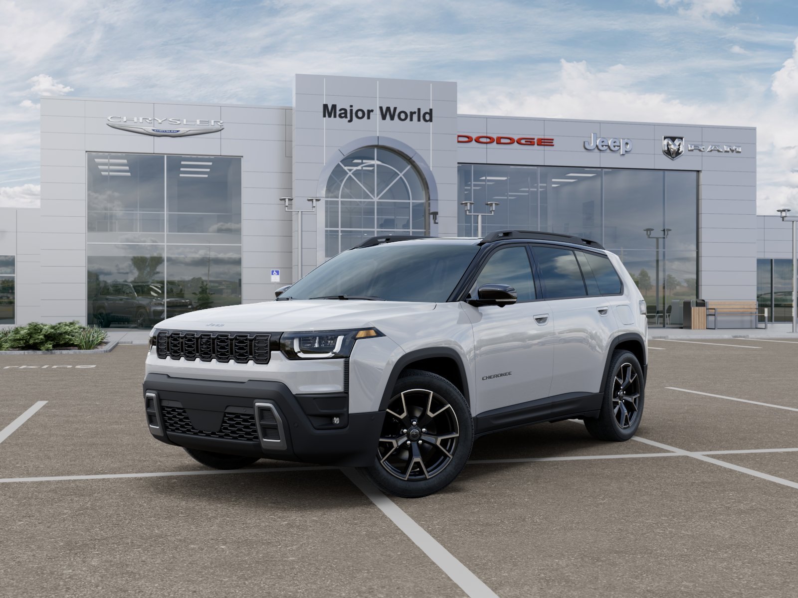 New 2026 Bright White Clear-Coat Exterior Paint Jeep  image 1
