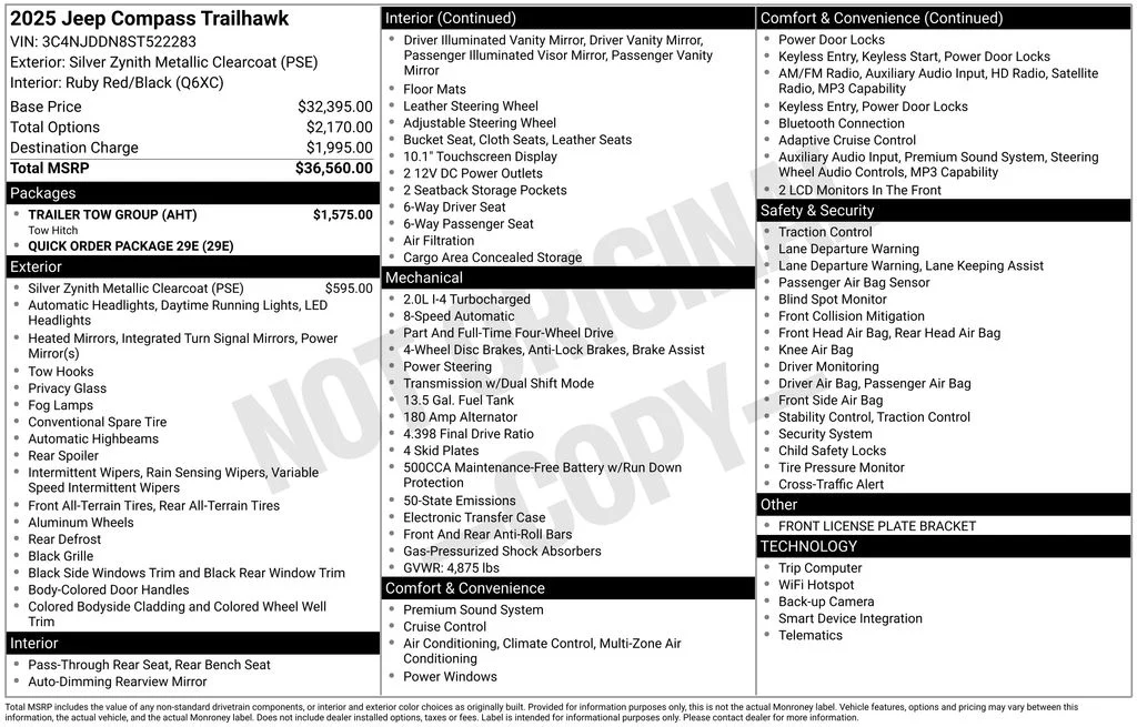 Used 2025 Silver Jeep Trailhawk image 17