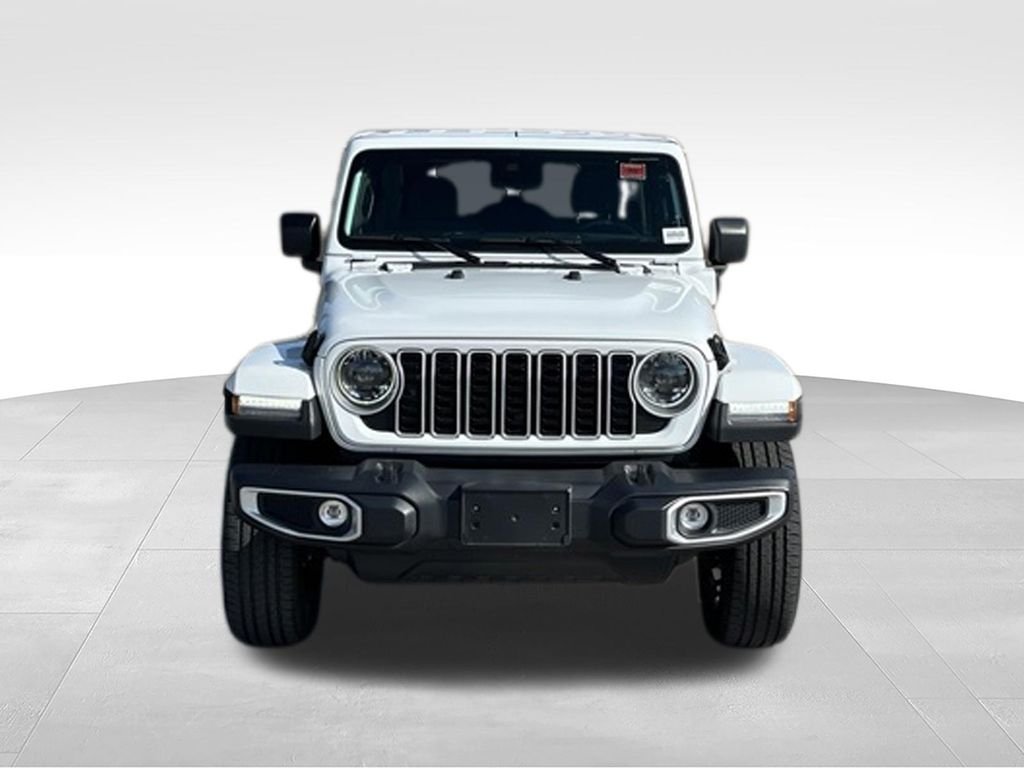 Used 2025 Bright White Clearcoat Jeep Sahara 4xe image 4