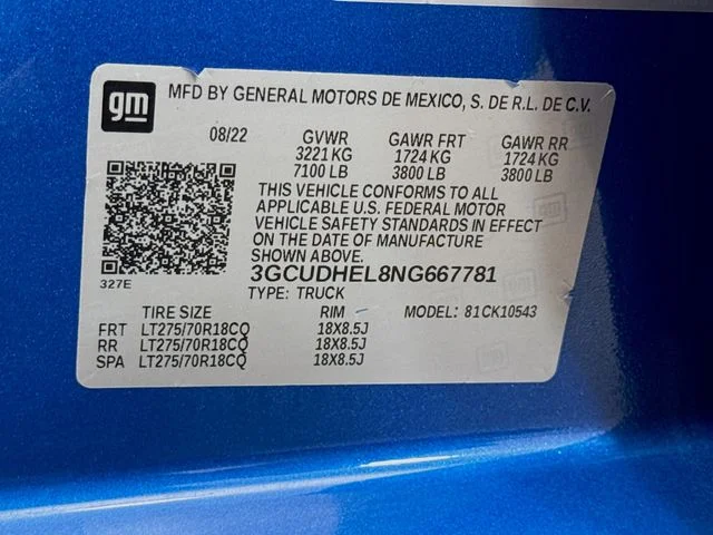 Used 2022 Blue Chevrolet ZR2 image 35