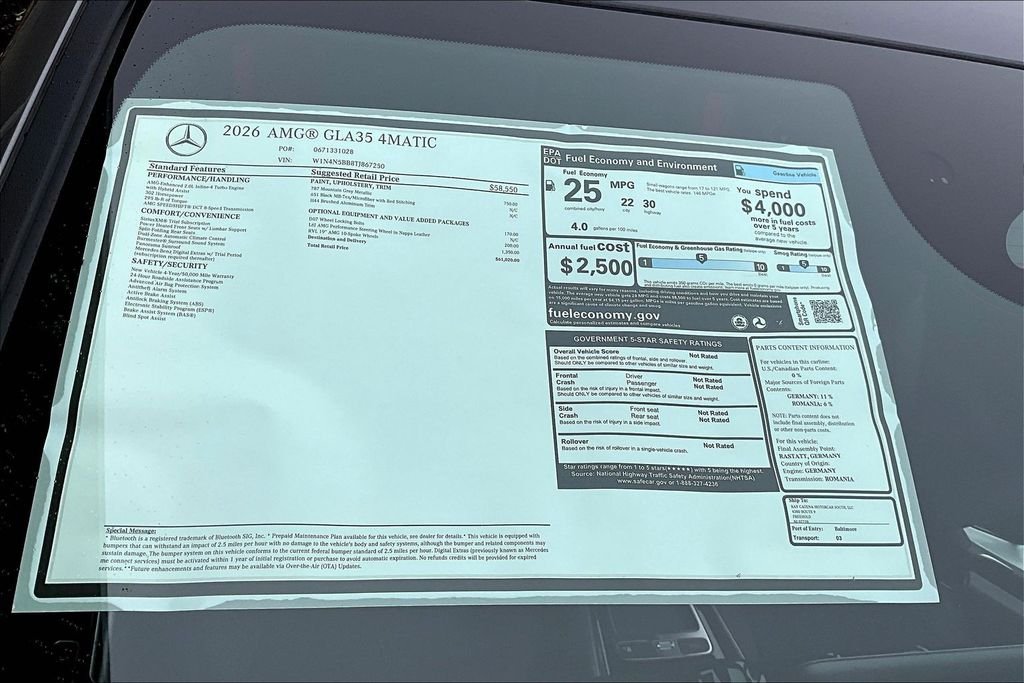 New 2026 Mountain Grey Metallic Mercedes-Benz GLA 35 AMG® image 14
