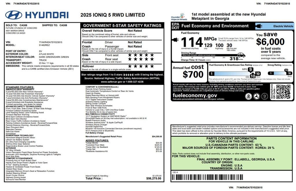 Used 2025 White Hyundai Limited image 4