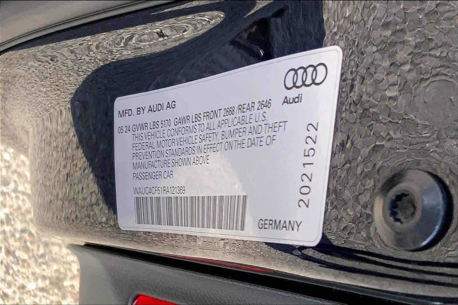 Used 2024 Mythos Black Metallic Audi Premium Plus image 34