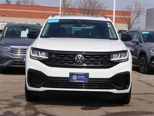 Certified 2023 Volkswagen Atlas SEL R-Line Black with VIN 1V2SR2CA4PC511216 for sale in Inver Grove Heights, Minnesota