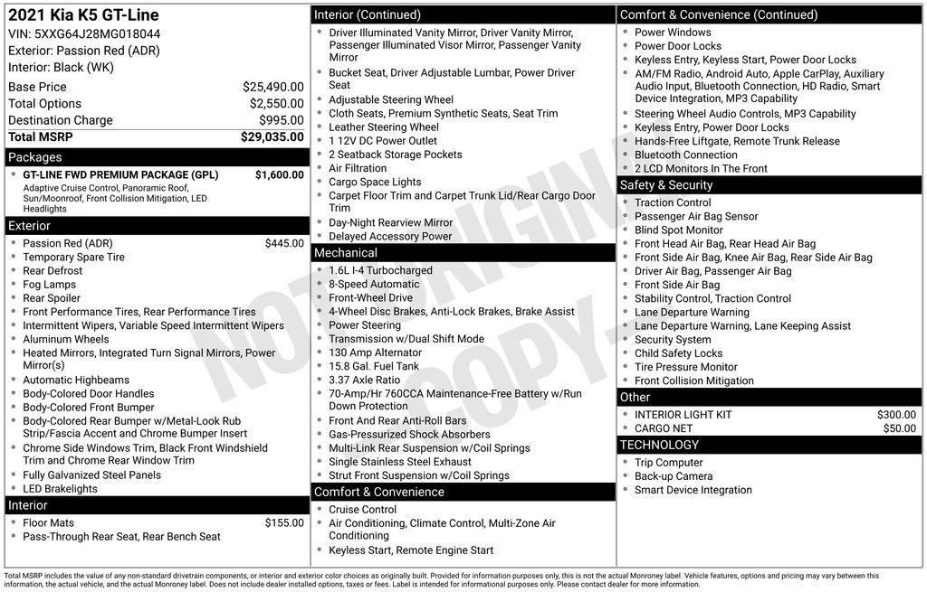 Used 2021 Red Kia GT-Line image 5