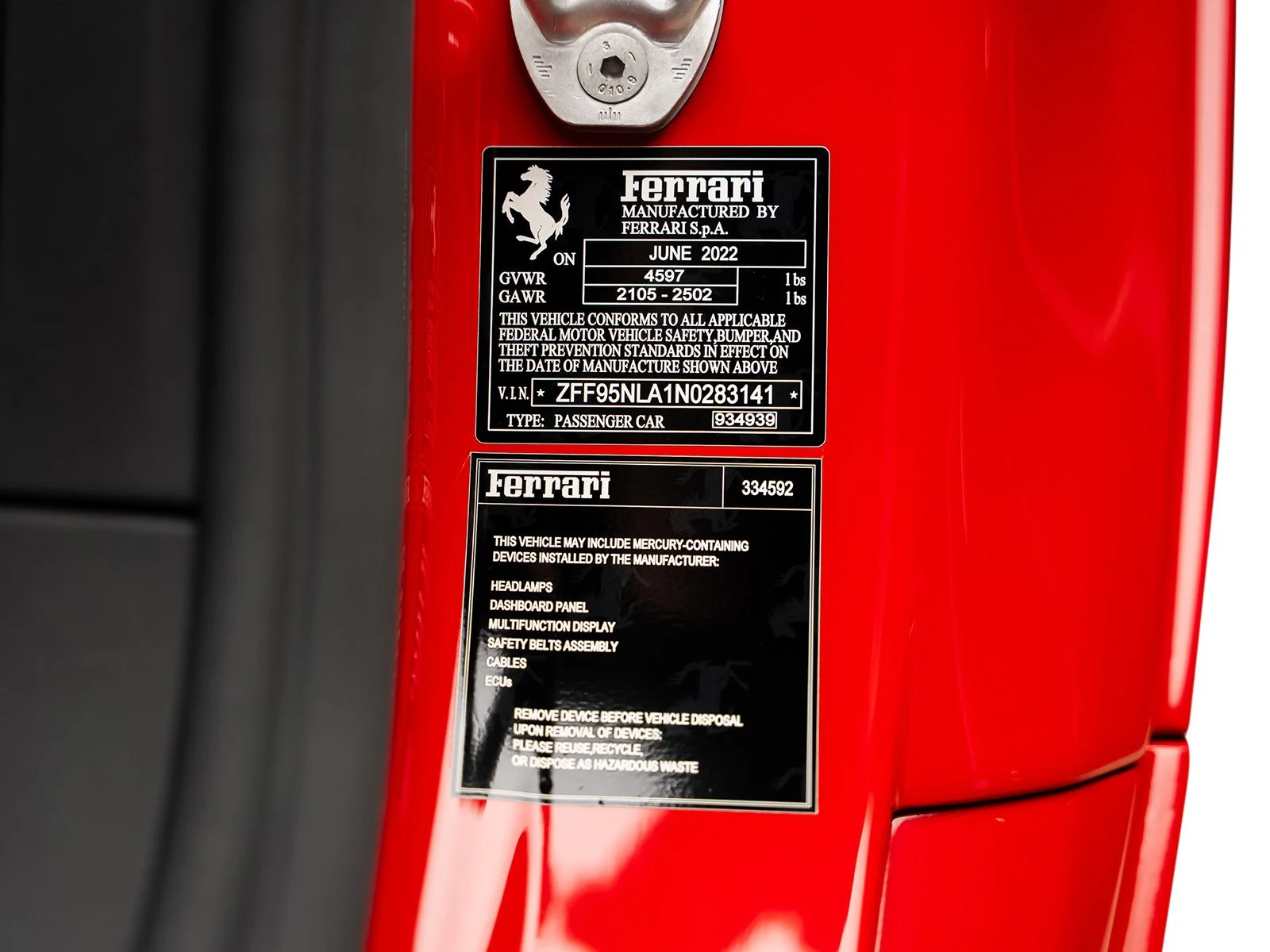 Used 2022 Red Ferrari Base image 58