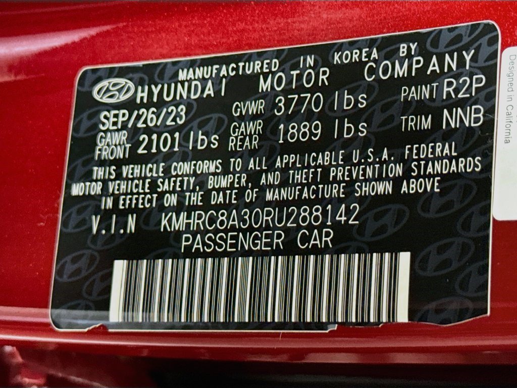 Used 2024 Ultimate Red Hyundai Limited image 36