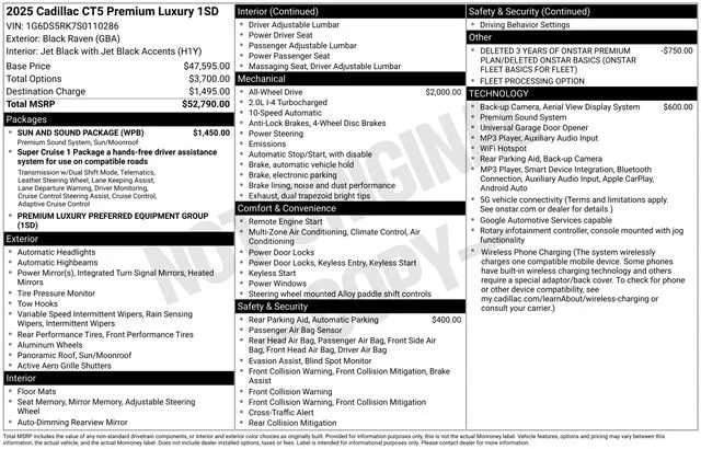 Used 2025 Black Raven CADILLAC Premium Luxury image 31
