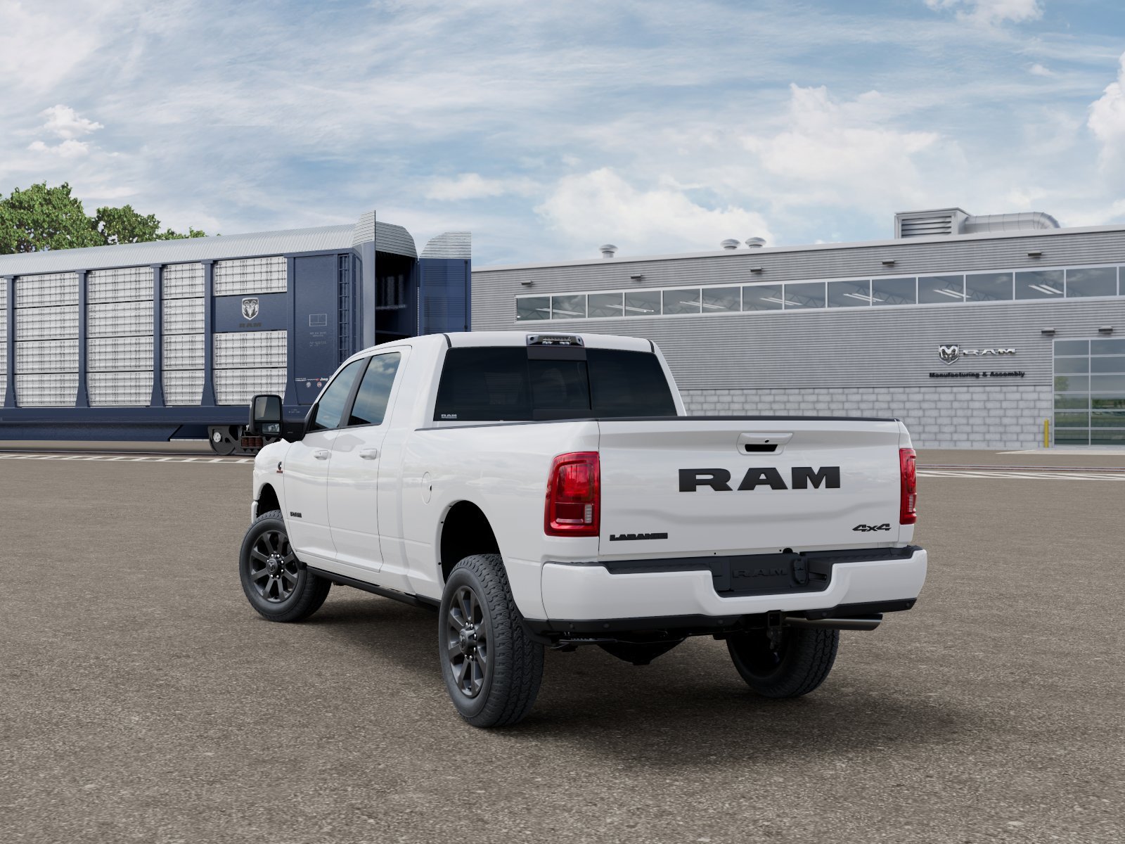 New 2026 Bright White Clear-Coat Exterior Paint RAM Laramie image 2