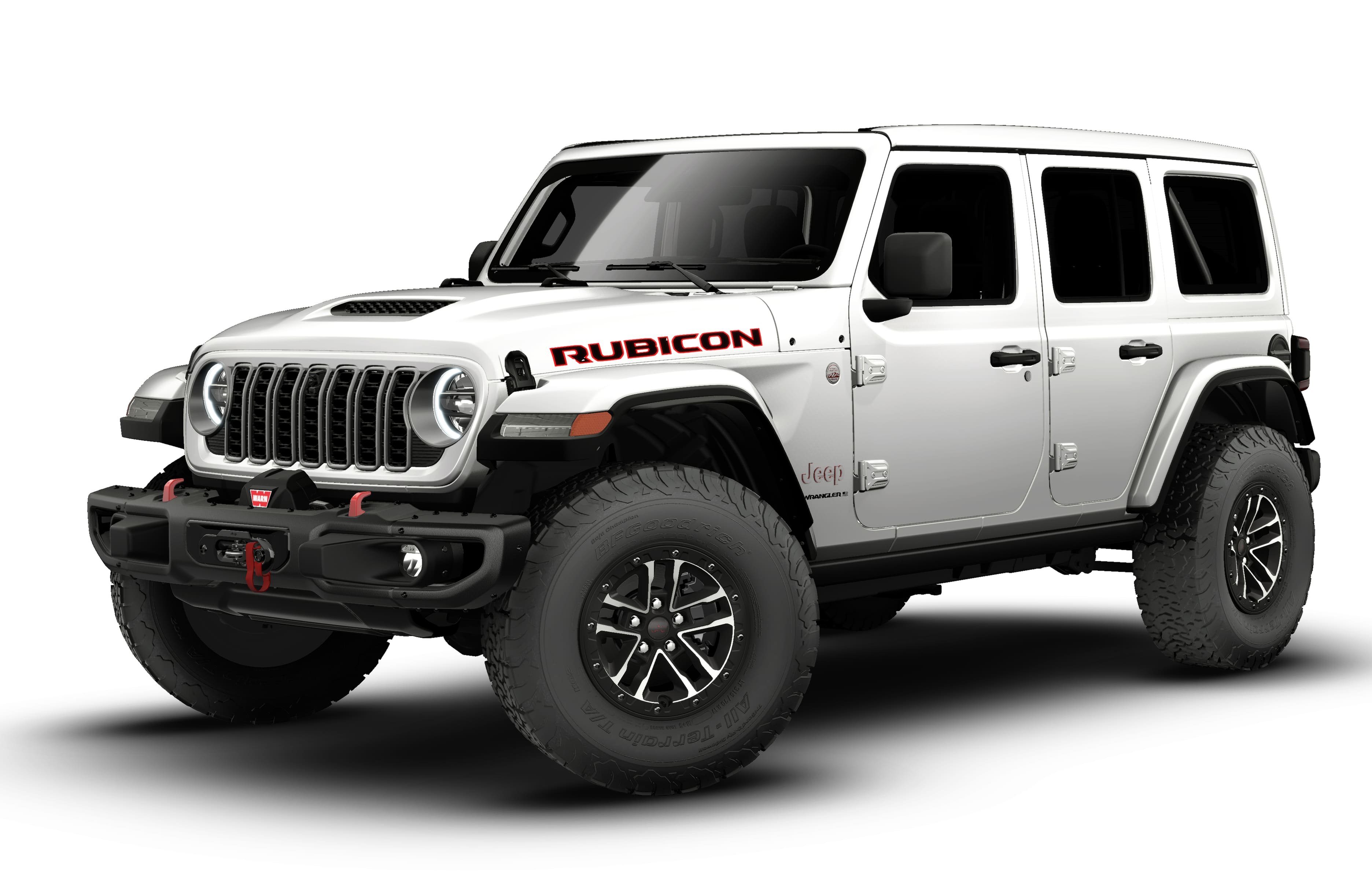 New 2026 Bright White Clear-Coat Exterior Paint Jeep Rubicon X image 13