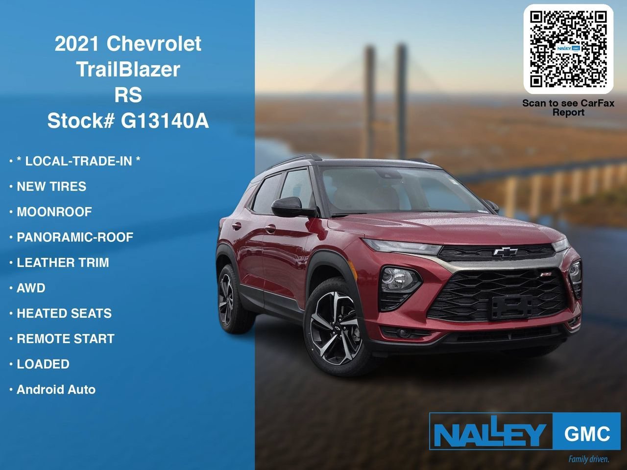 Used 2021 SCARLET RED METALLIC Chevrolet RS image 7