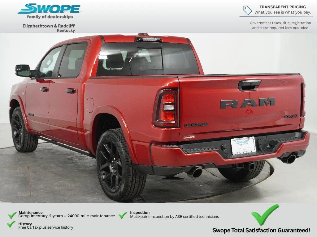 New 2026 Molten Red Pearl-Coat Exterior Paint RAM Laramie image 5