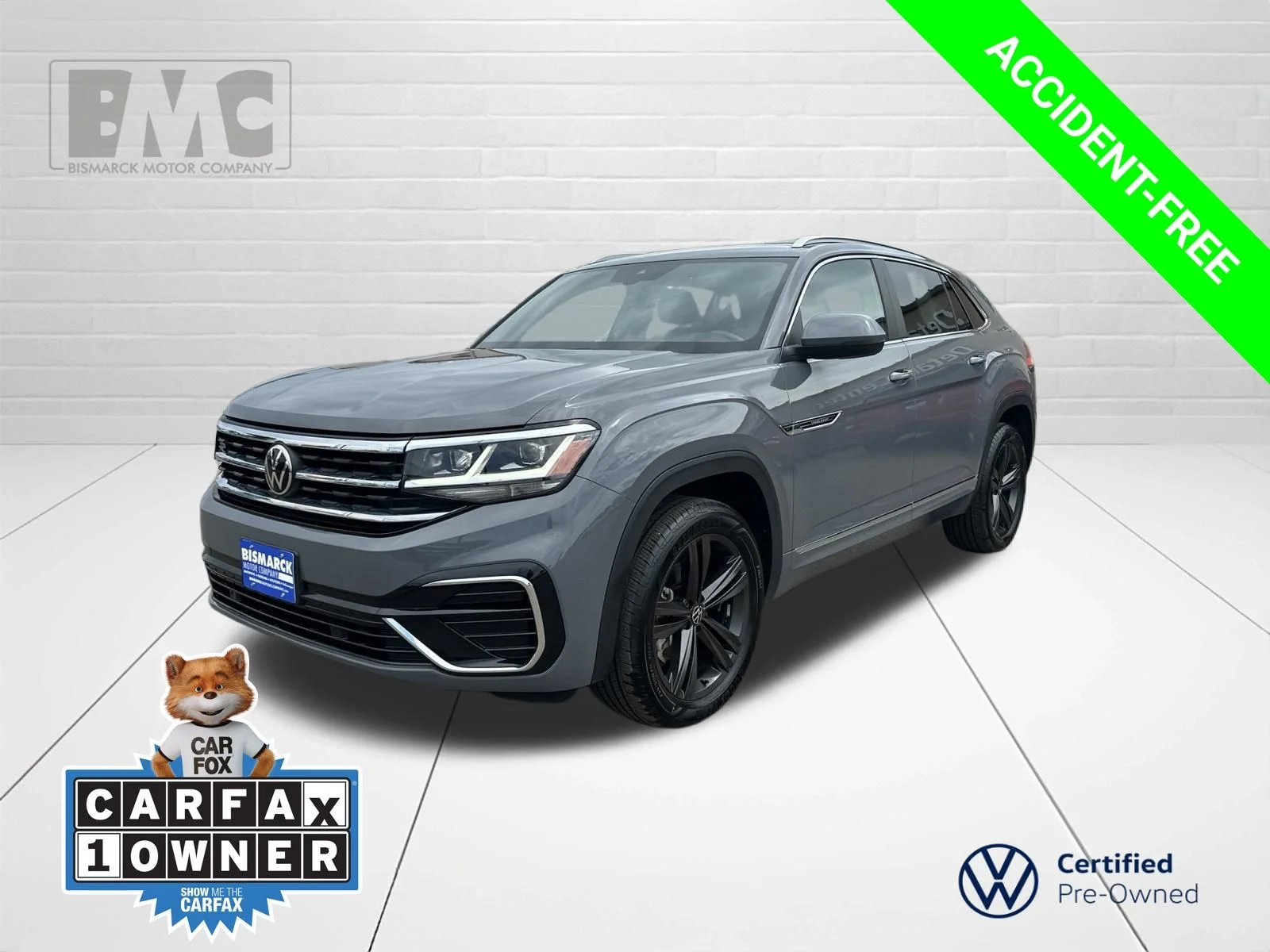 Certified Used 2022 Gray Volkswagen 3.6L V6 SEL R-Line image 1