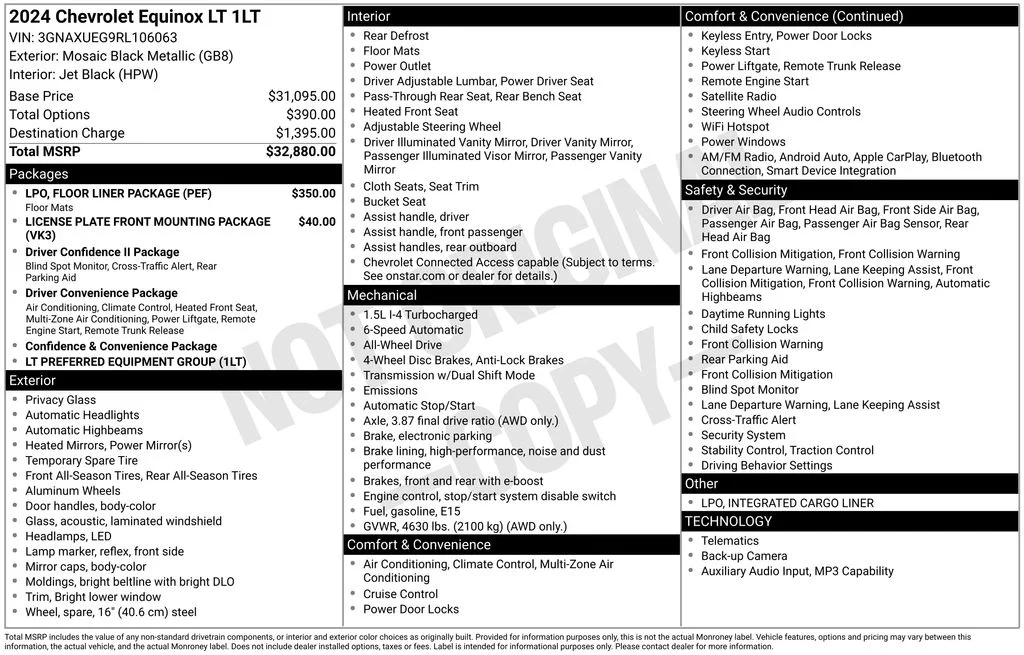 Used 2024 Black Chevrolet LT image 17