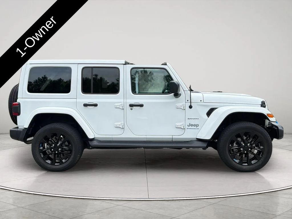 Used 2023 Bright White Clearcoat Jeep Sahara 4xe image 6