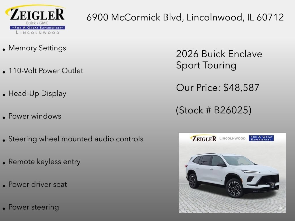 New 2026 Summit White Buick Sport Touring image 18
