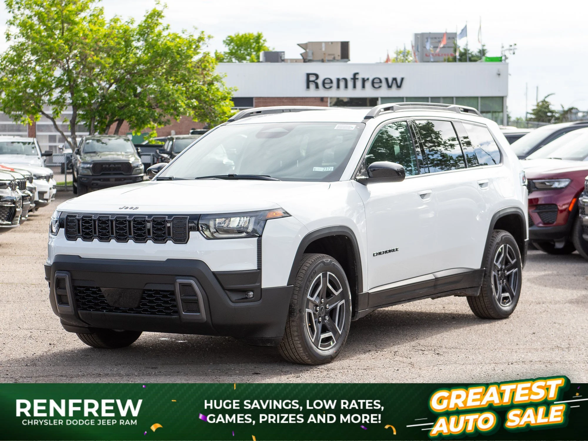 New 2026 White Jeep Laredo* 4x4 Hybrid, Heated Seats, Remote Start, Adaptive Cruise image 1