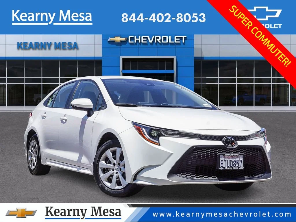 Used 2021 White Toyota LE image 1