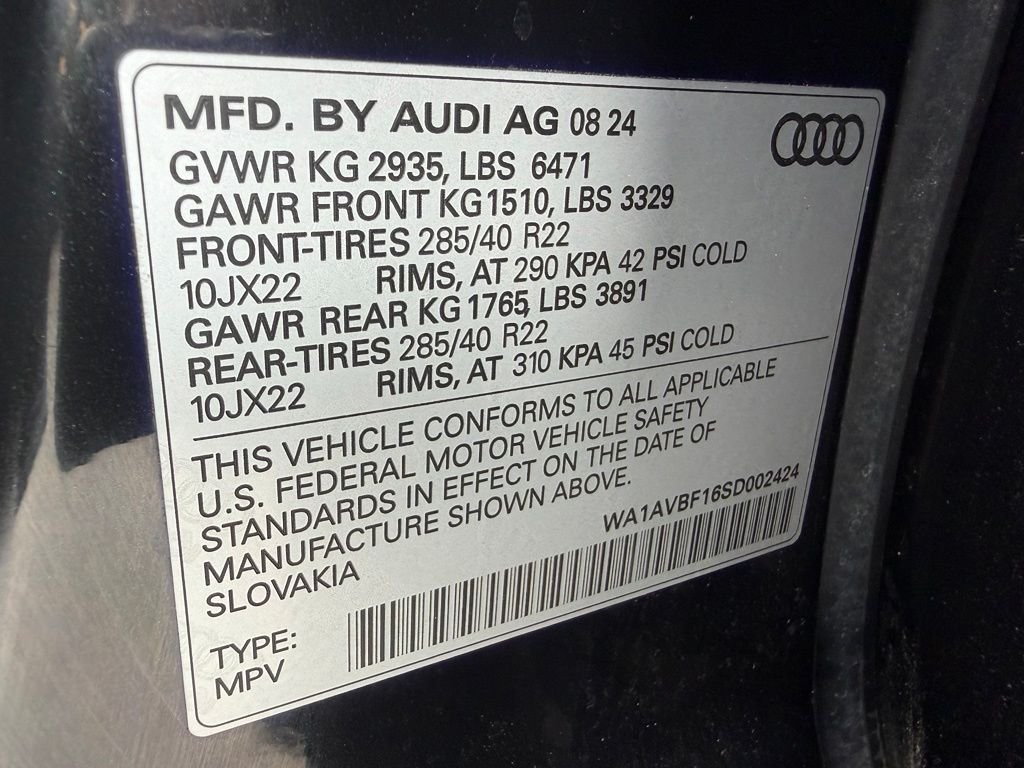 Used 2025 Black Metallic Audi 55 Premium quattro image 23