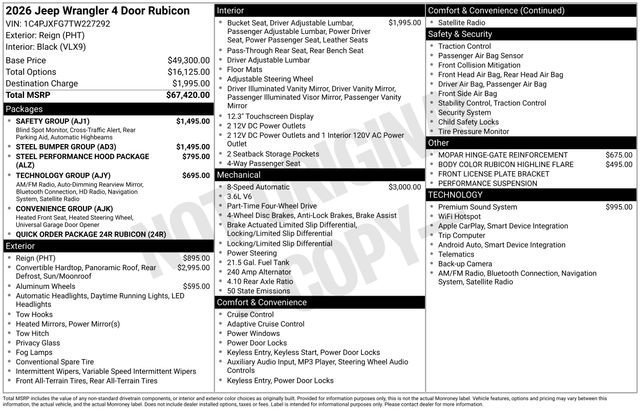 New 2026 Reign Exterior Paint Jeep Rubicon image 14