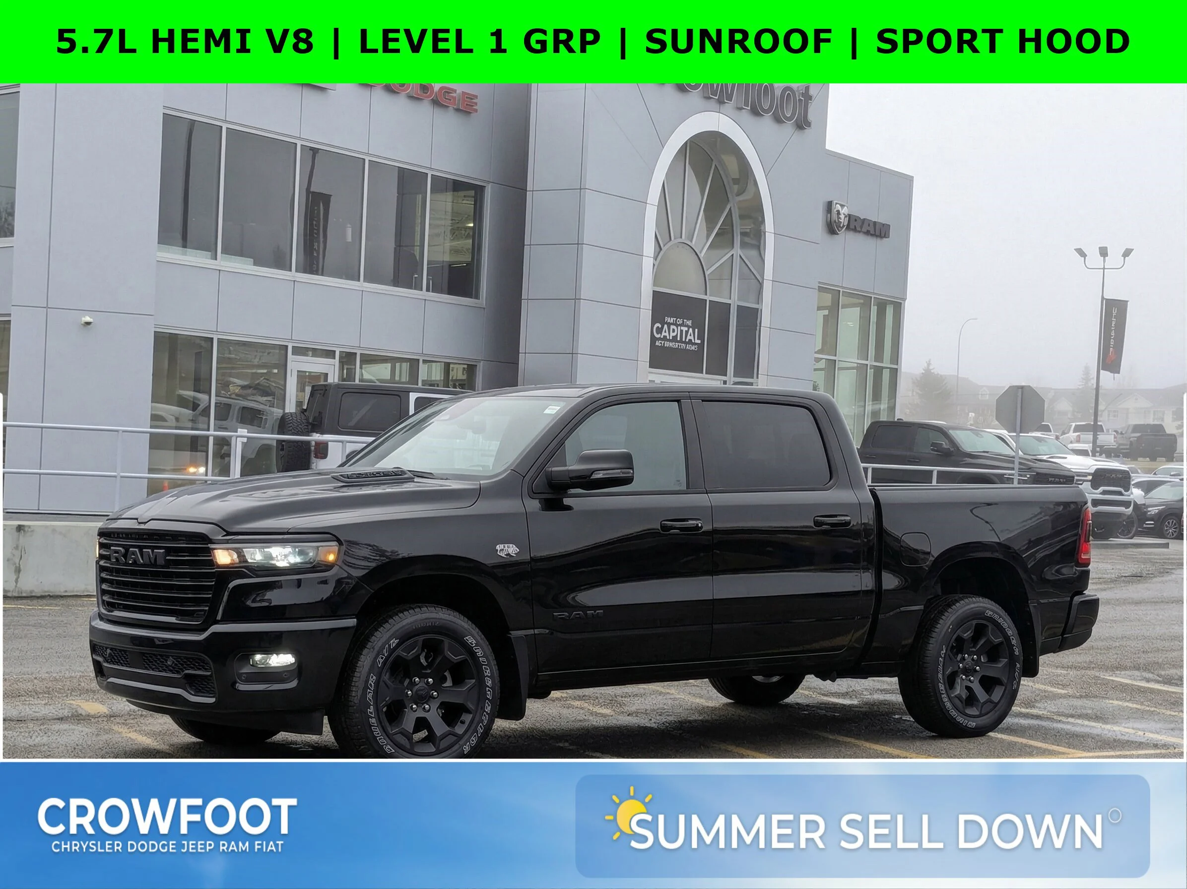 New 2026 Black RAM Sport - - Level 1 Equip Grp - Dual?Pane Panoramic Sunroof - Leather?Faced Bucket Seats - 5.7L image 1