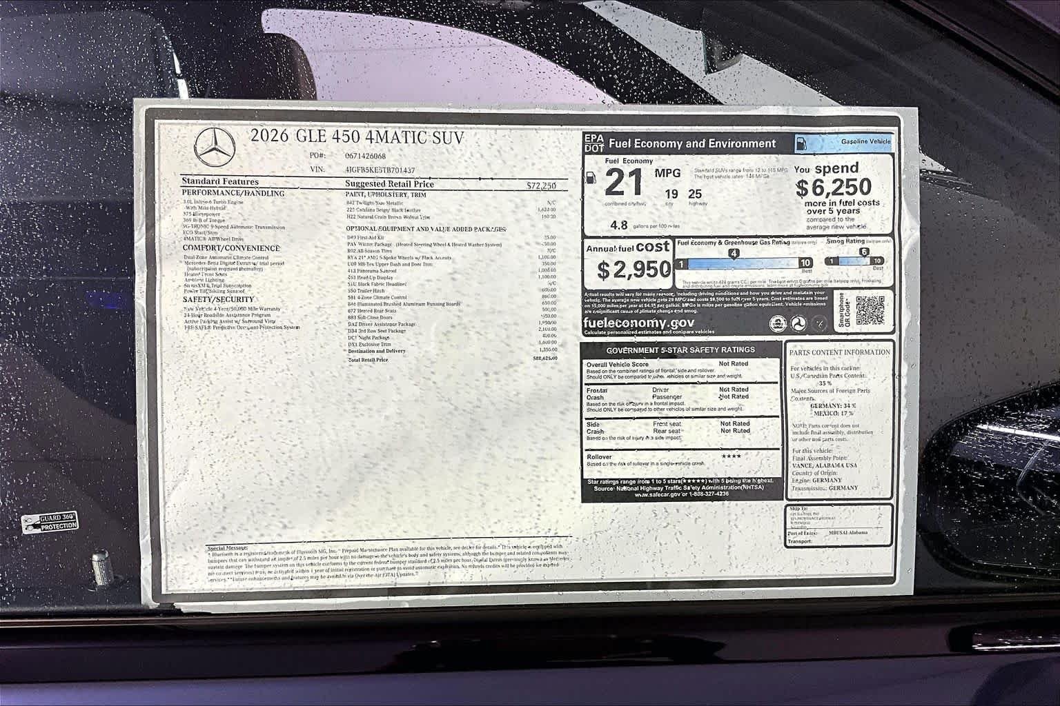 New 2026 Twilight Blue Metallic Mercedes-Benz GLE 450 image 18