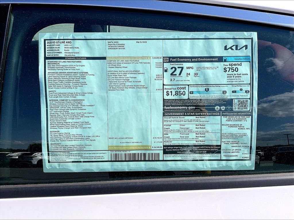 2026 Kia K5 GT-Line - Photo 17