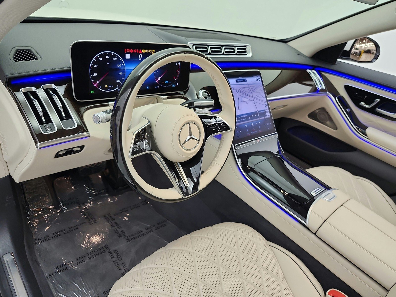 Certified Used 2021 designo Diamond White Mercedes-Benz S 580 4MATIC® Sedan image 9