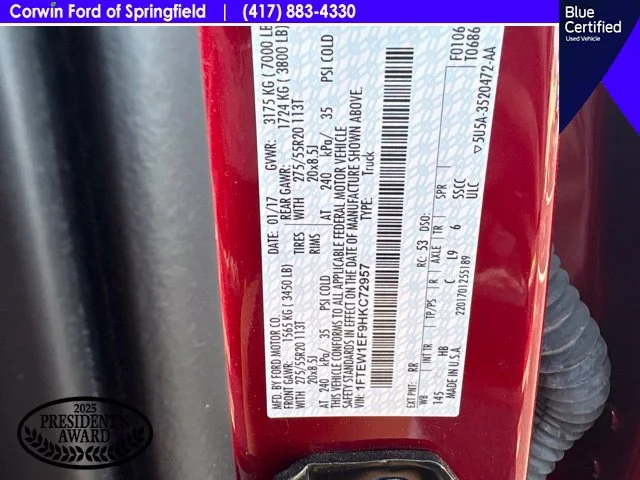 Used 2017 Red Ford Lariat image 26
