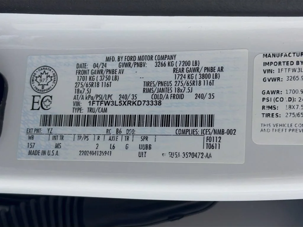 Used 2024 White Ford XLT image 27
