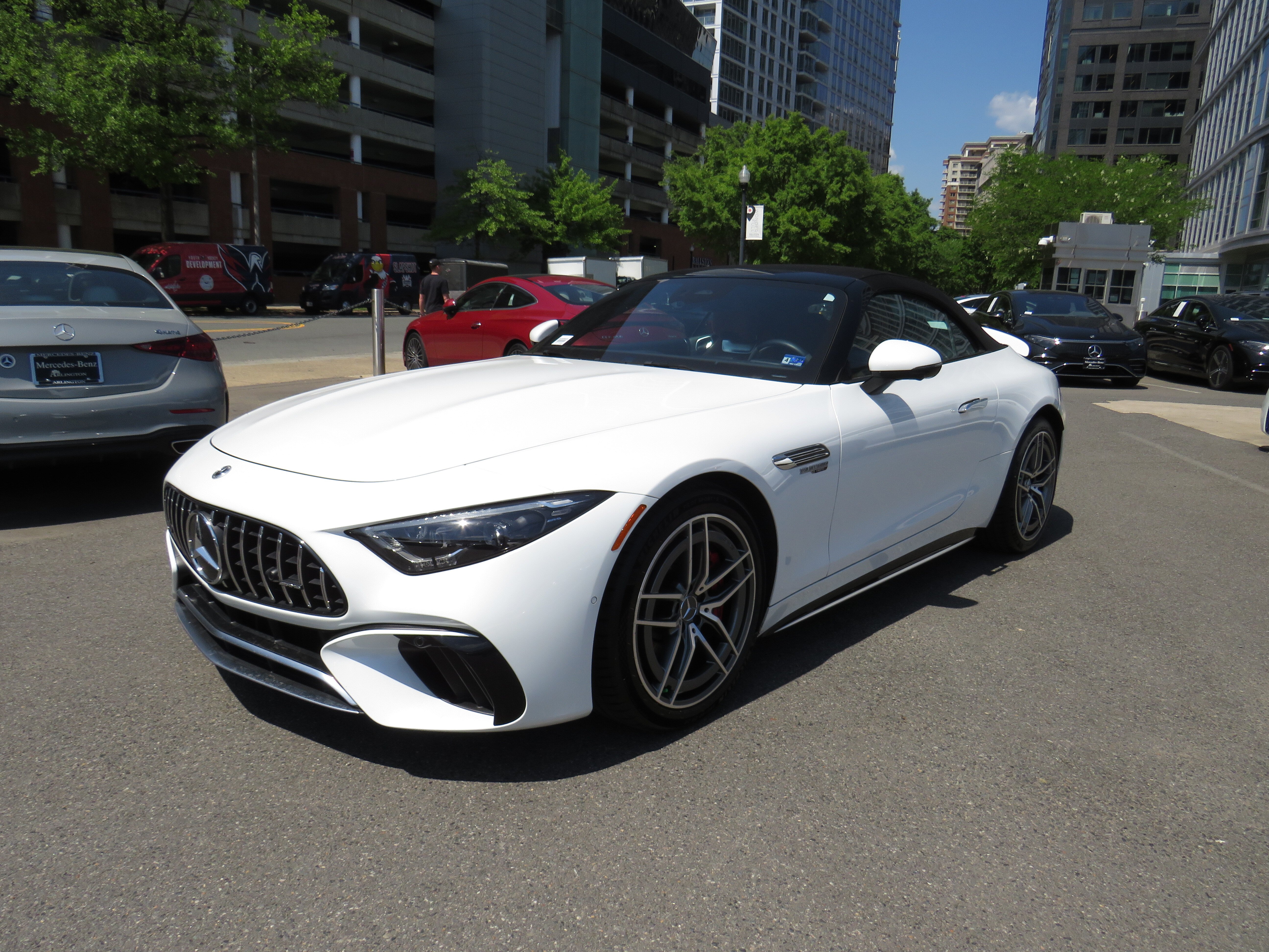 Certified Used 2022 MANUFAKTUR Moonlight White Metallic Mercedes-Benz AMG® SL 55 image 1