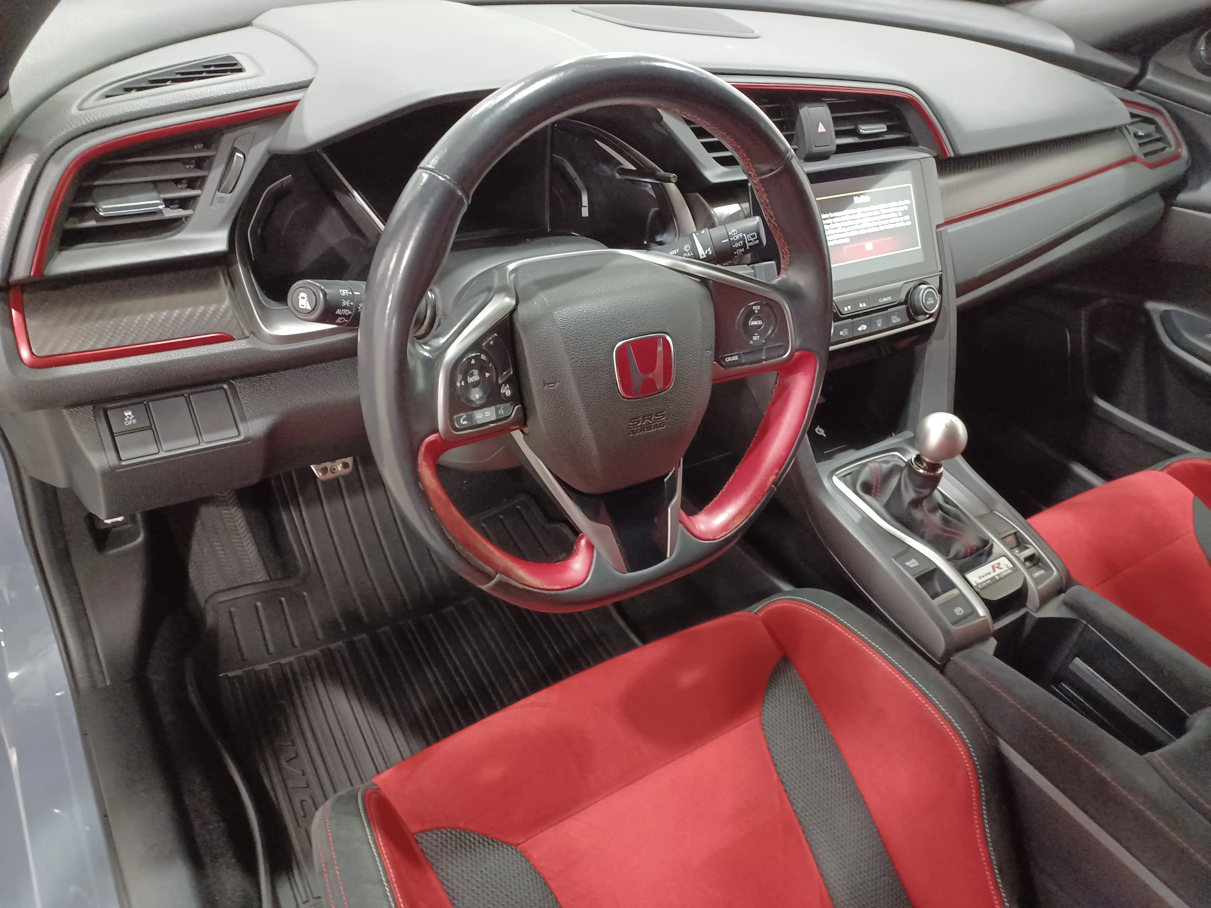 Used 2019 Sonic Grey Pearl Honda Manual*306HP!! | 6spd Manual | Sonic Grey Pearl | Red Alcantara Seats | Nav | Park Assist | CarPlay image 12
