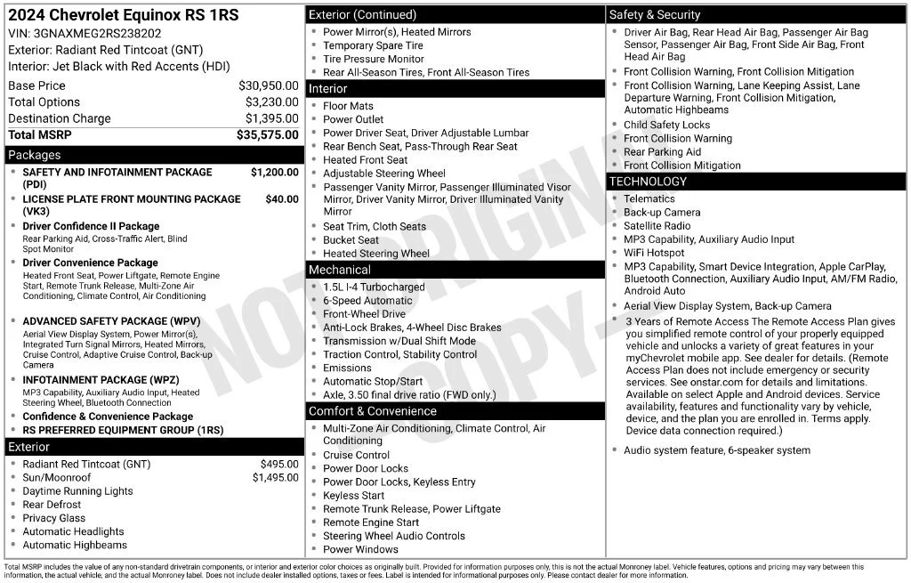 Used 2024 Radiant Red Tintcoat Chevrolet RS image 8