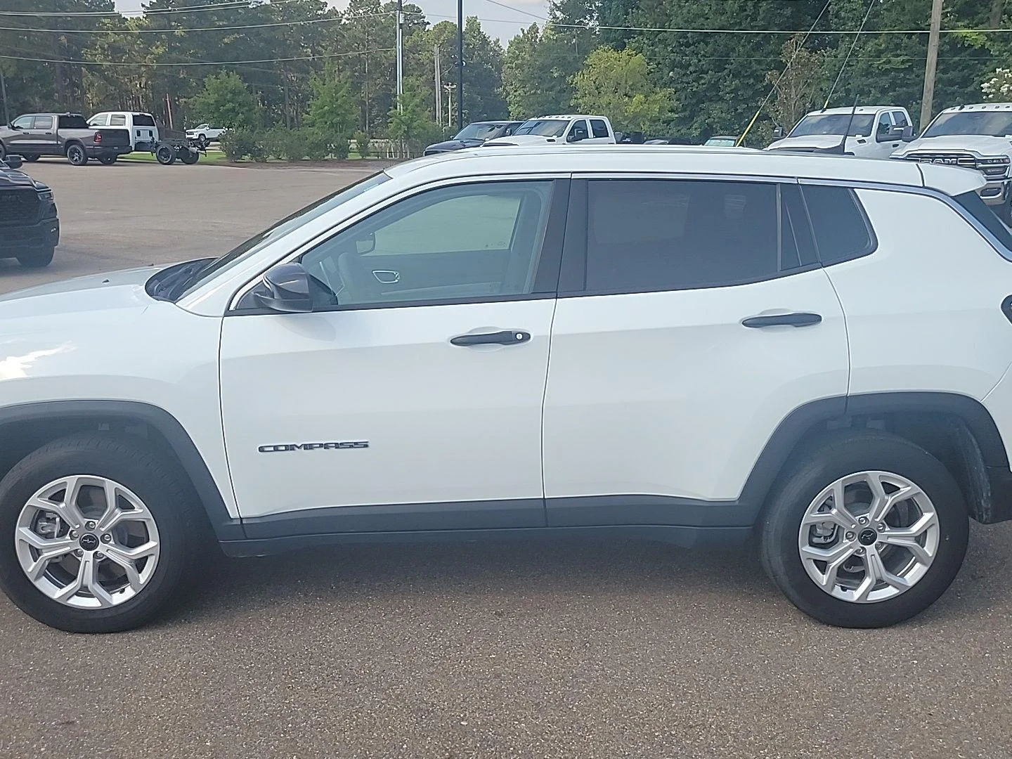 Used 2025 Bright White Clearcoat Jeep Sport image 2