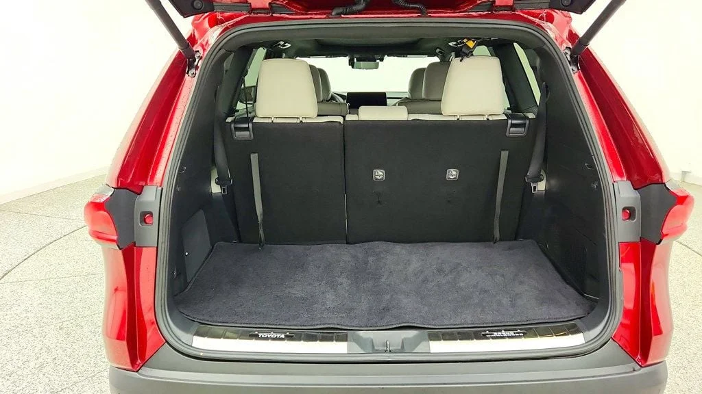 Used 2025 Ruby Flare Pearl Toyota Hybrid MAX Platinum AWD w/ Illuminated Cargo Sill image 21