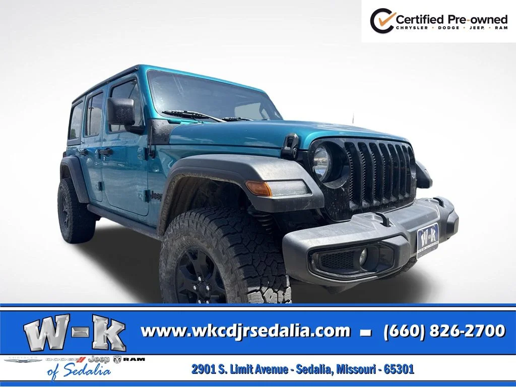 Certified Used 2020 Teal Jeep Unlimited Sport image 3