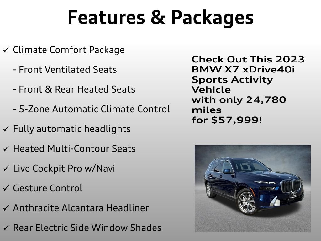 Used 2023 Blue BMW xDrive40i image 16