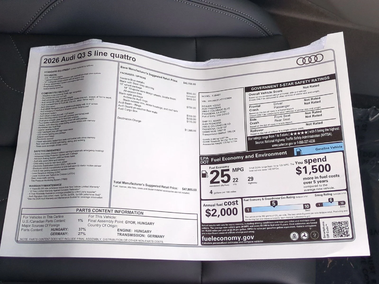 New 2026 Blue Audi S line image 18