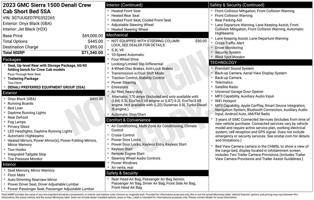 Certified Used 2023 Onyx Black GMC Denali image 2