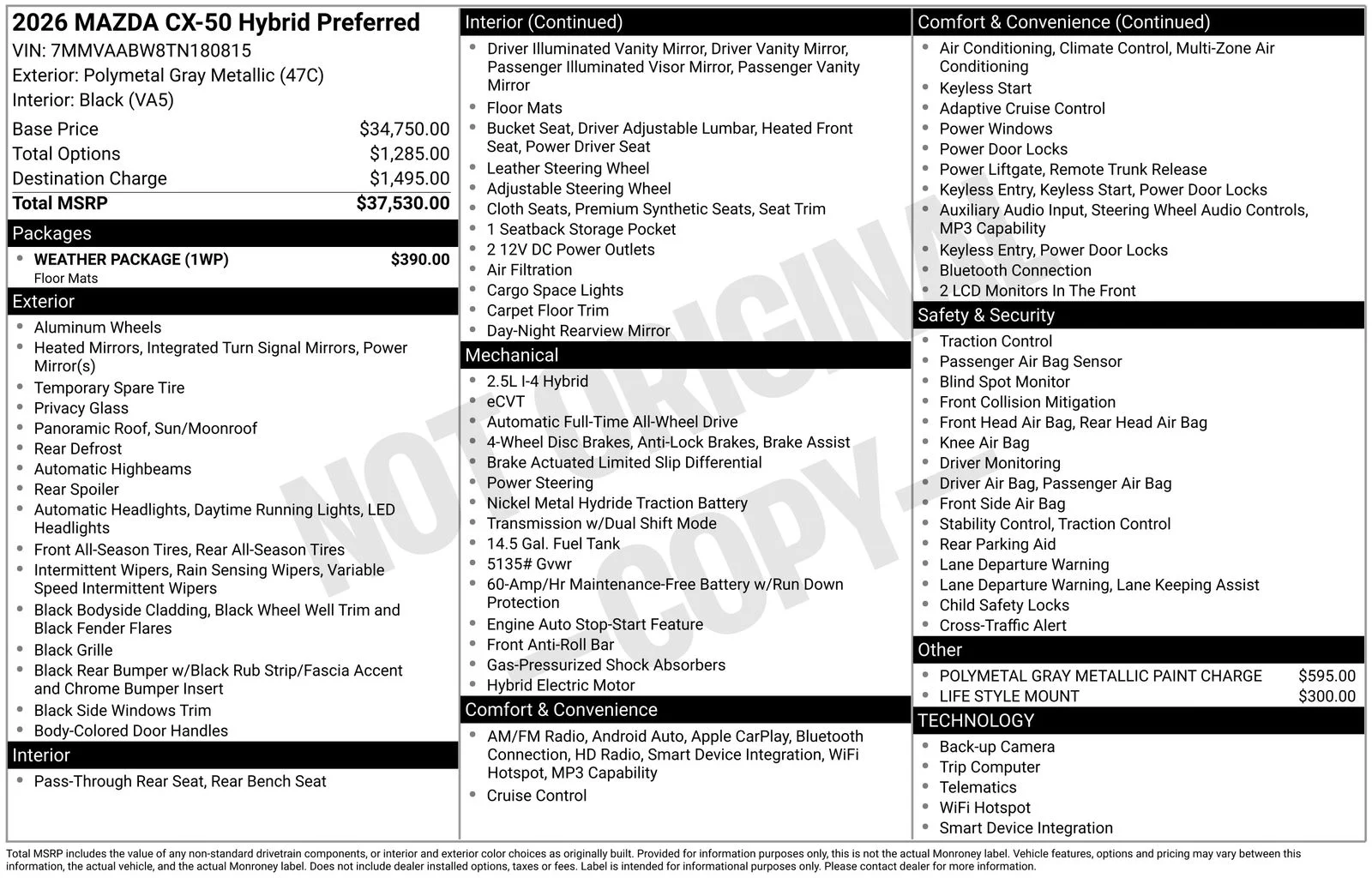 New 2026 Polymetal Gray Metallic Mazda Preferred image 4