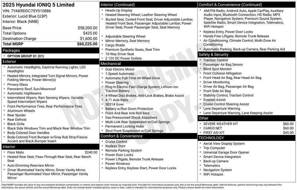 Used 2025 Hyundai IONIQ 5 Limited with VIN 7YAKRDDC7SY010886 for sale in Highland Park, IL