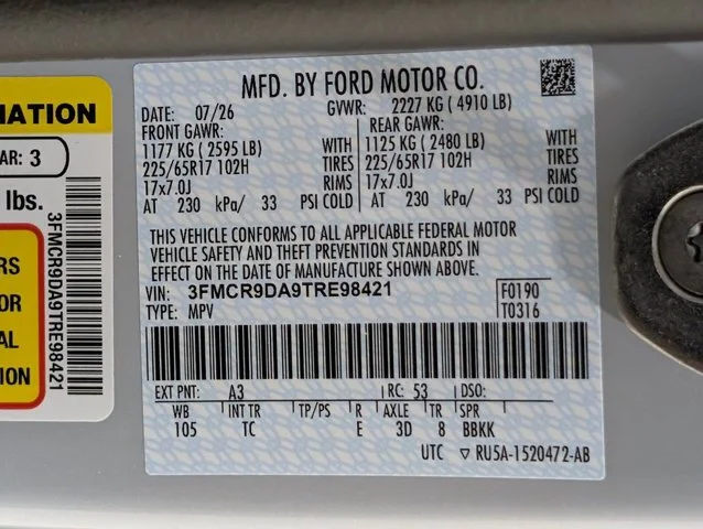 New 2026 Space White Metallic Ford Badlands® image 51