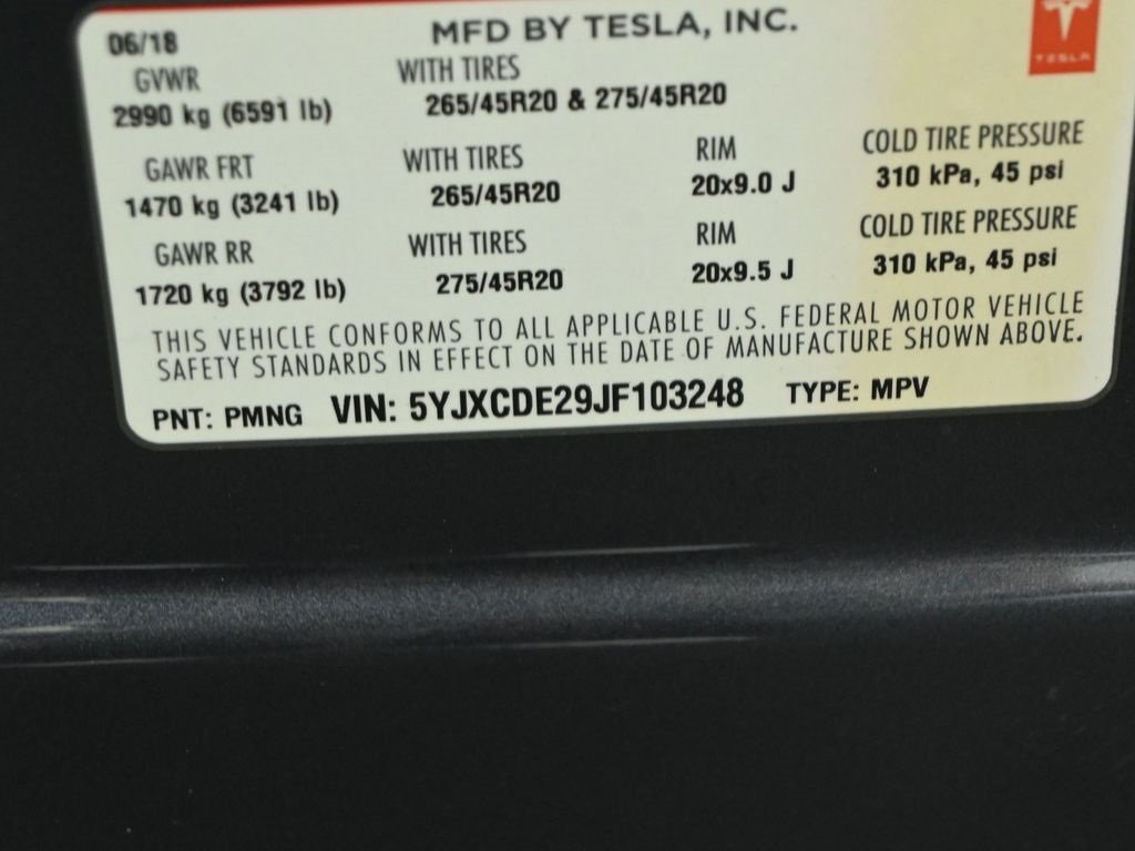 2018 TESLA MODEL X - Image 32