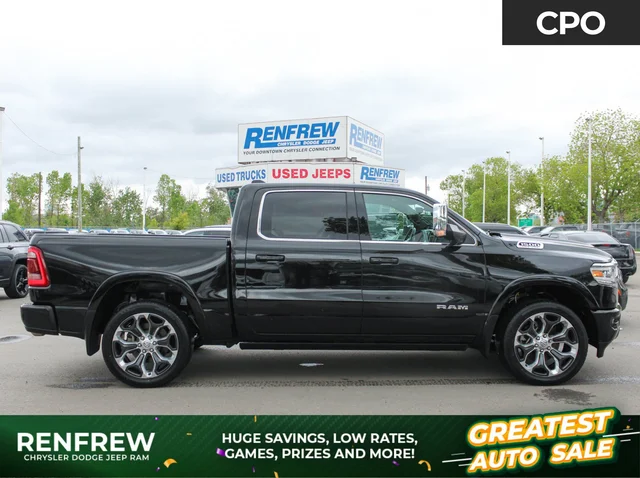 2023 RAM 1500 Limited Longhorn* | Crew Cab | 5.7L HEMI V8 | Running Boards | RamBox | Head-Up Display |