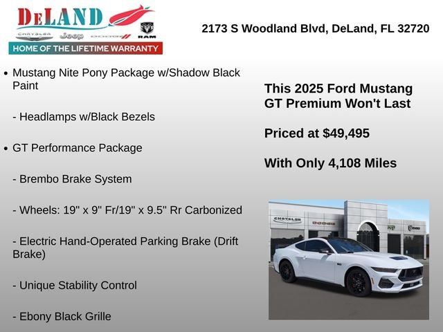 Used 2025 White Ford GT Premium image 12