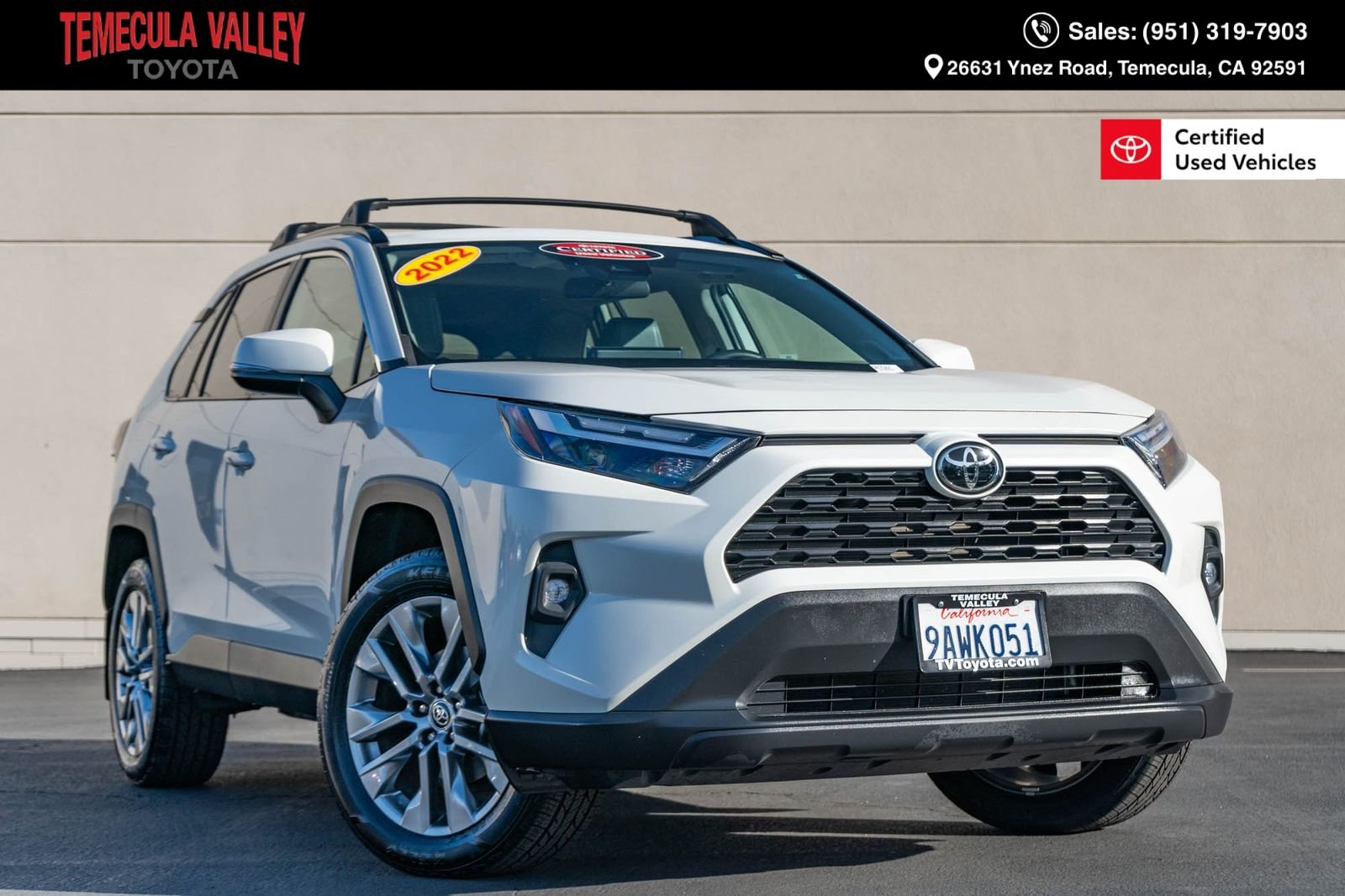 Certified Used 2022 Blizzard Pearl Toyota XLE Premium image 1