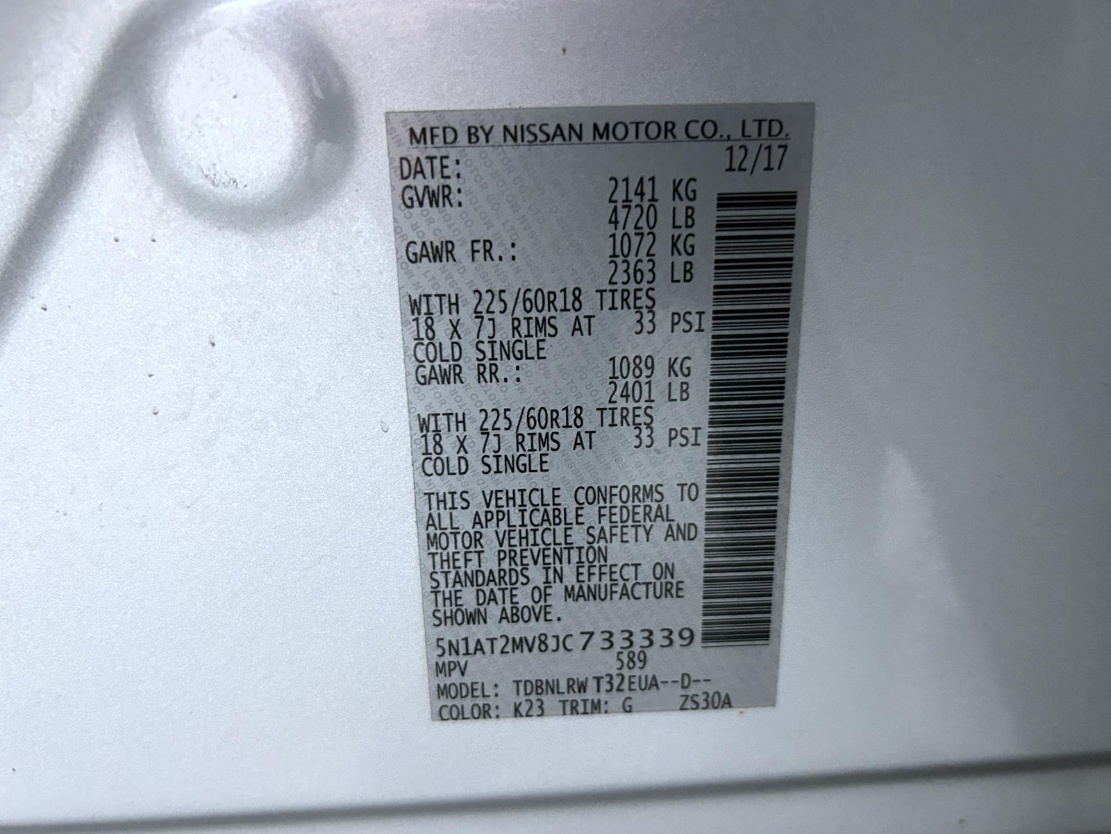 Used 2018 Brilliant Silver Nissan SL image 25