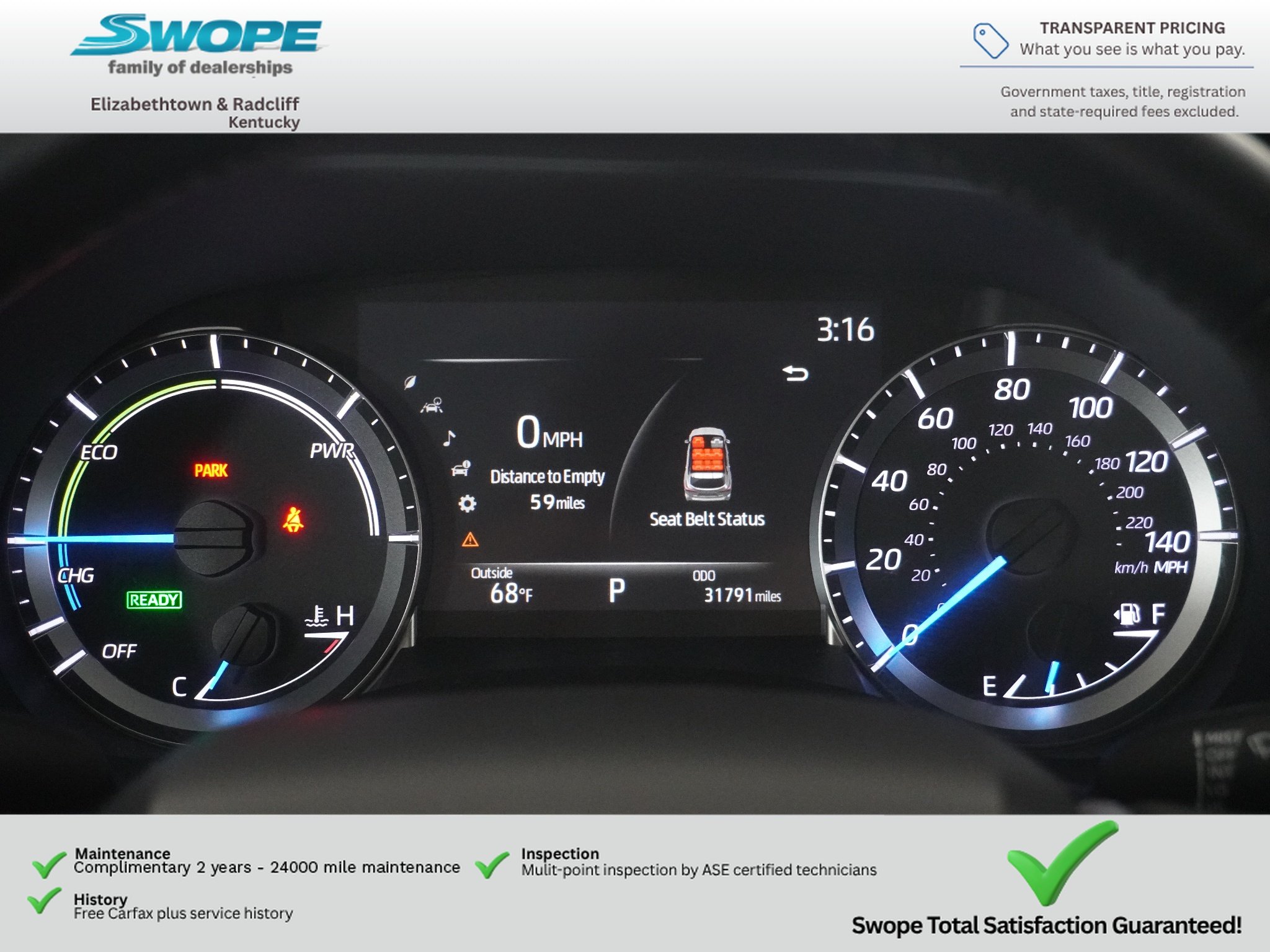 Used 2023 Midnight Black Metallic Toyota Hybrid LE image 18